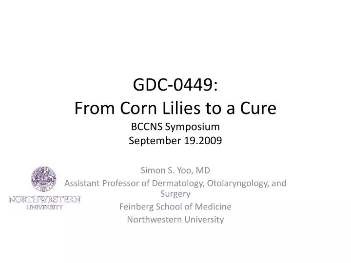 gdc 0449 from corn lilies to a cure bccns symposium september 19 2009 n.