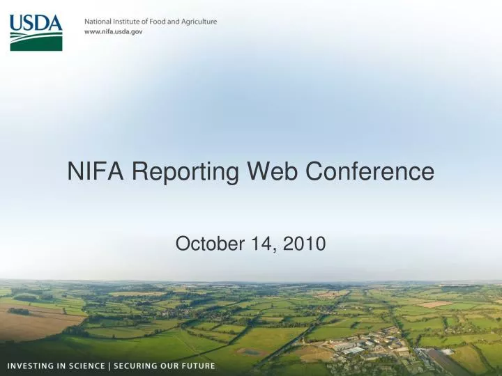 PPT NIFA Reporting Web Conference PowerPoint Presentation, free