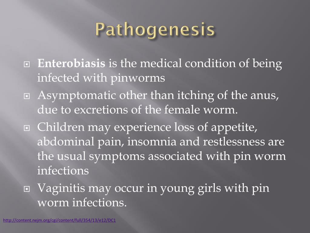 pathogenesis of enterobiasis