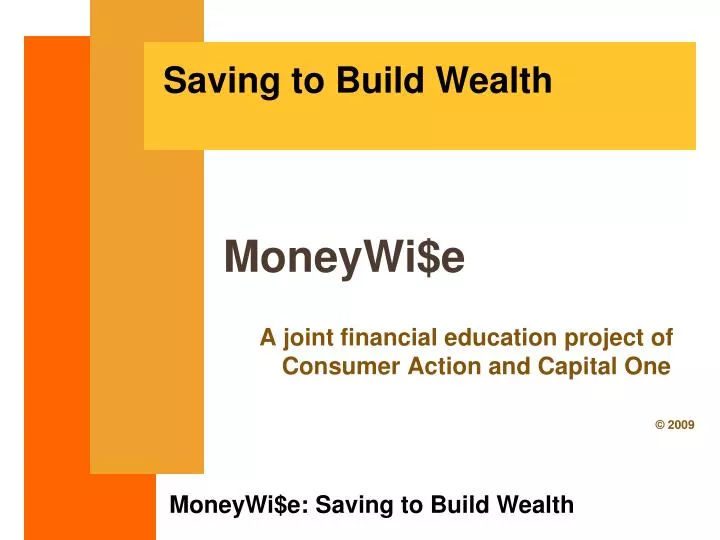 saving to build wealth n.