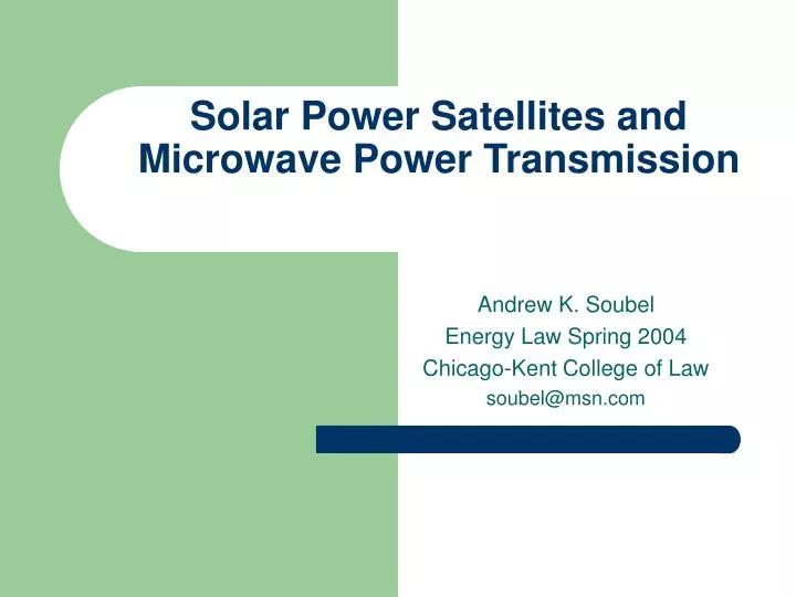 solar power satellites and microwave power transmission n.