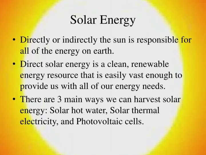 solar energy n.