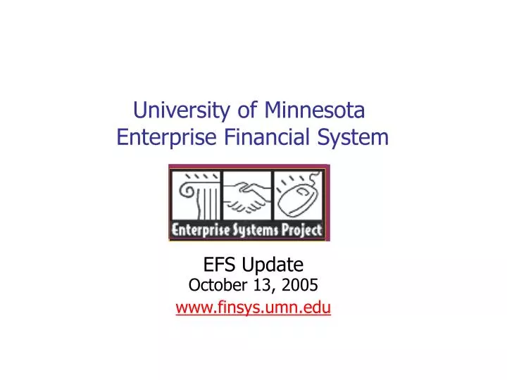 university of minnesota enterprise financial system n.