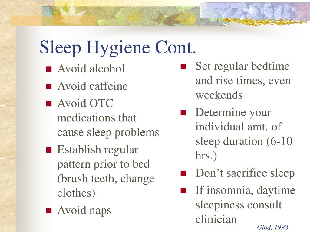 presentation on sleep hygiene