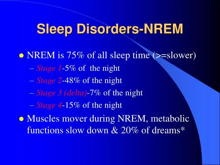sleep disorders nrem n.