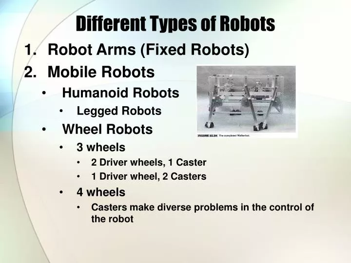 different types of robots n.