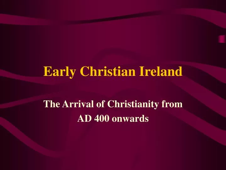 early christian ireland n.