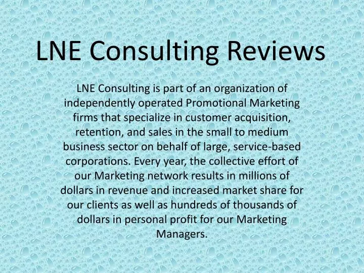 lne consulting reviews n.