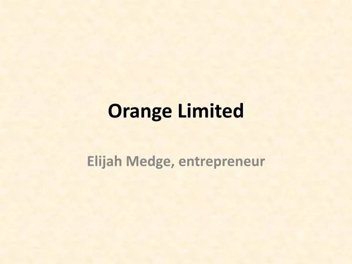 orange limited n.