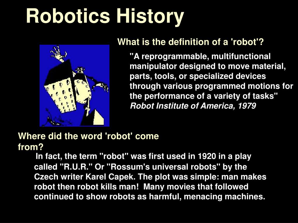 PPT - Robotics History PowerPoint Presentation, free download - ID:21158