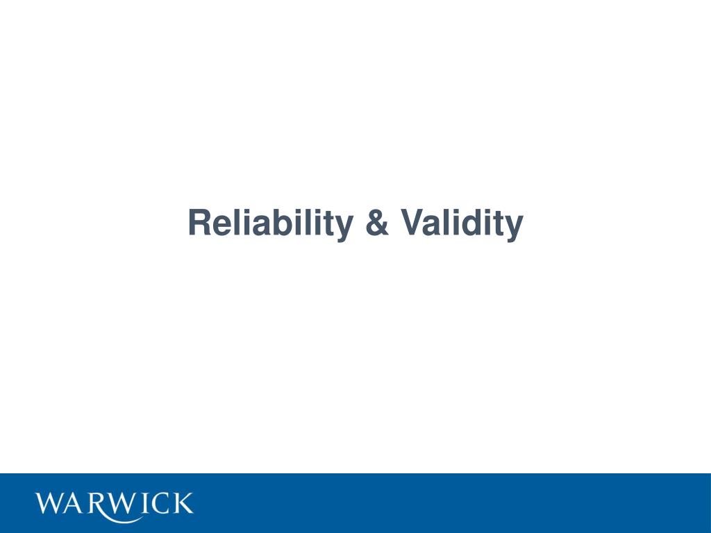 validity reliability