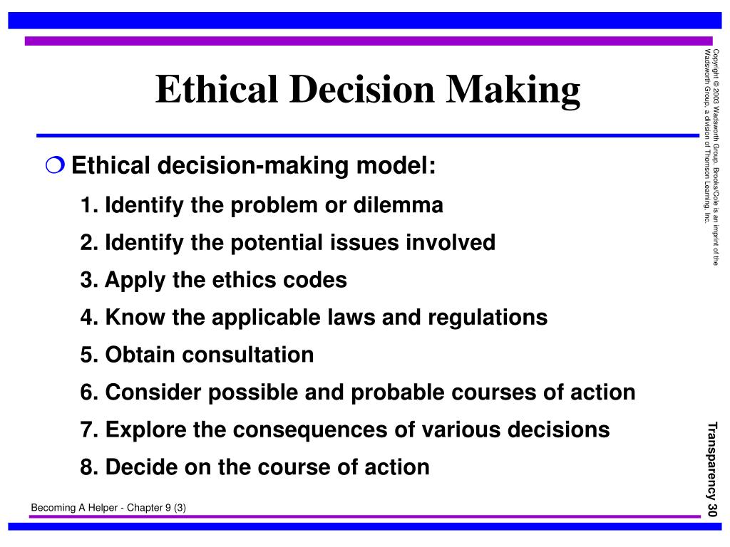 Ethical Decision Making Ethics