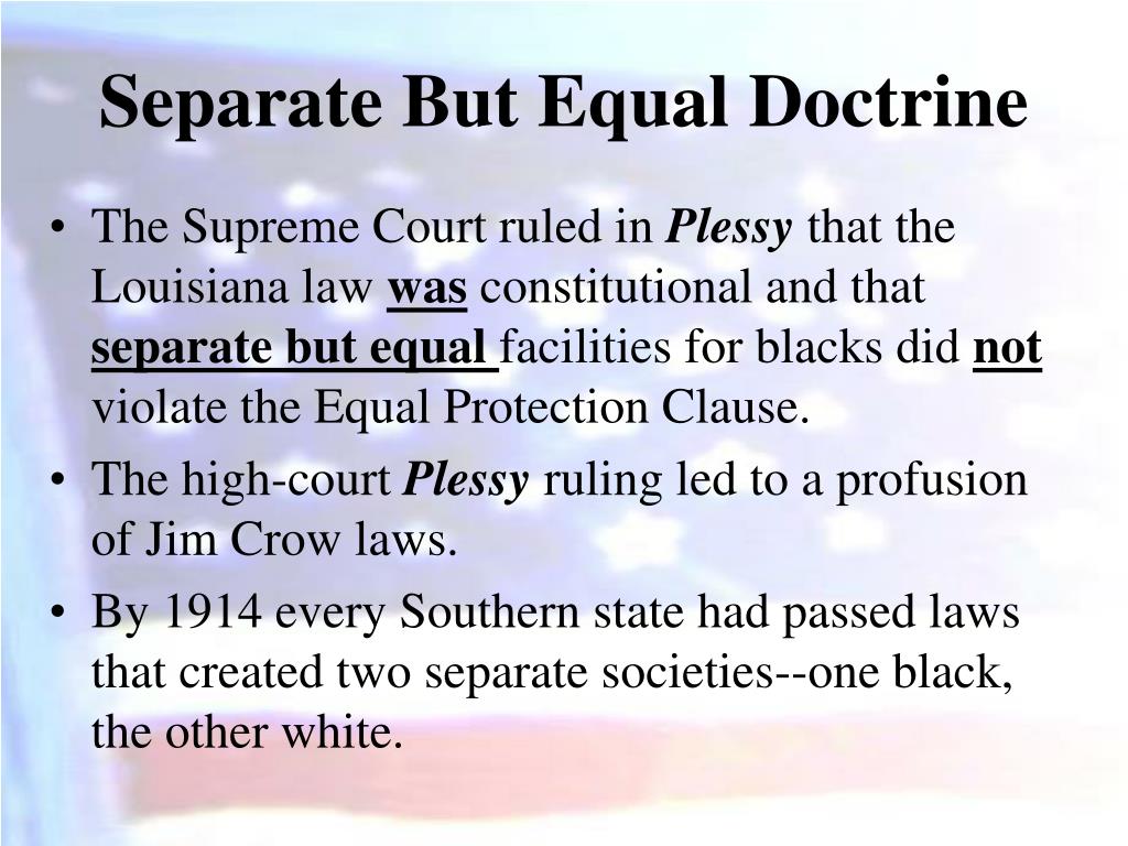 doctrine of separate but equal definition