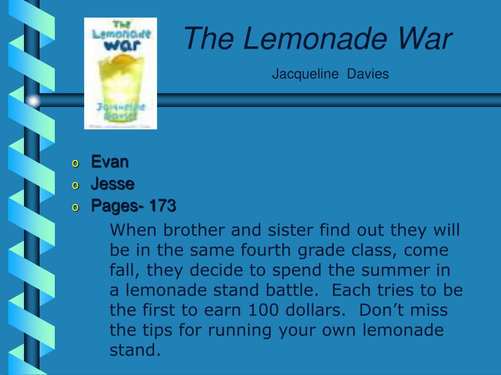the lemonade war by jacqueline davies the lemonade war by jacqueline davies