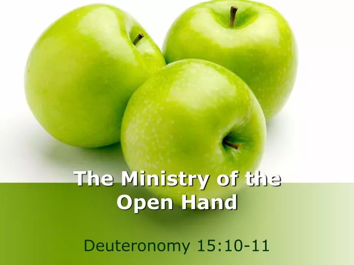 the ministry of the open hand n.