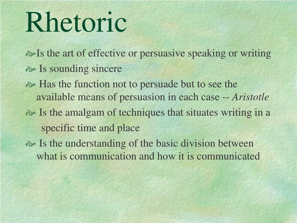 PPT - Four Elements of Rhetoric PowerPoint Presentation, free download ...