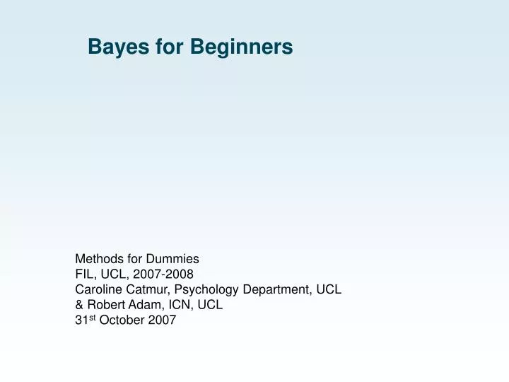bayes for beginners n.
