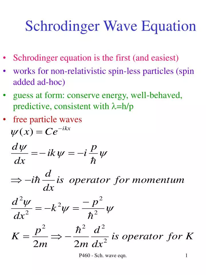 schrodinger wave equation n.