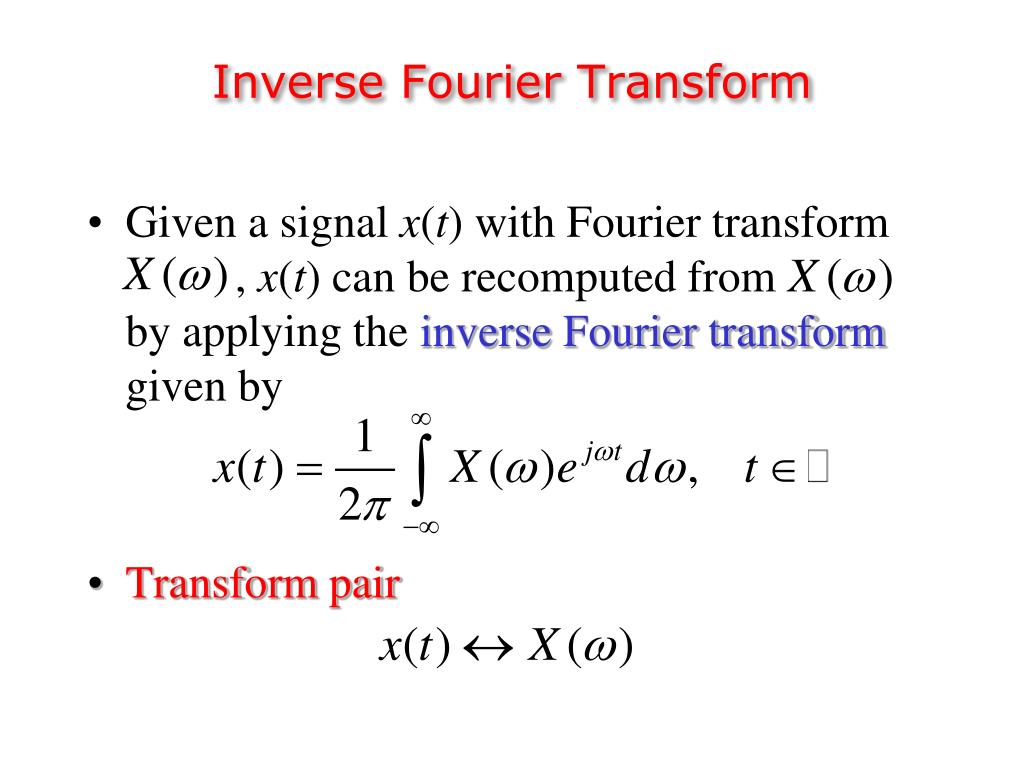 Inverse Fourier Transform Calculator NQQA
