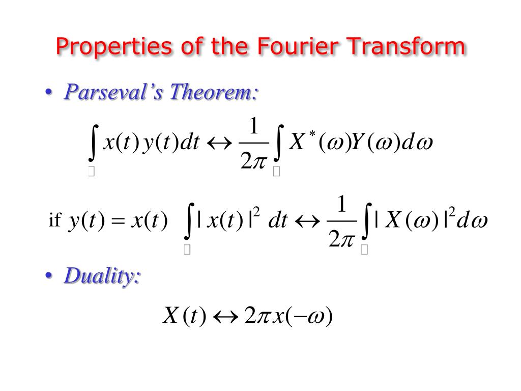 PPT Chapter 4 The Fourier Series and Fourier Transform