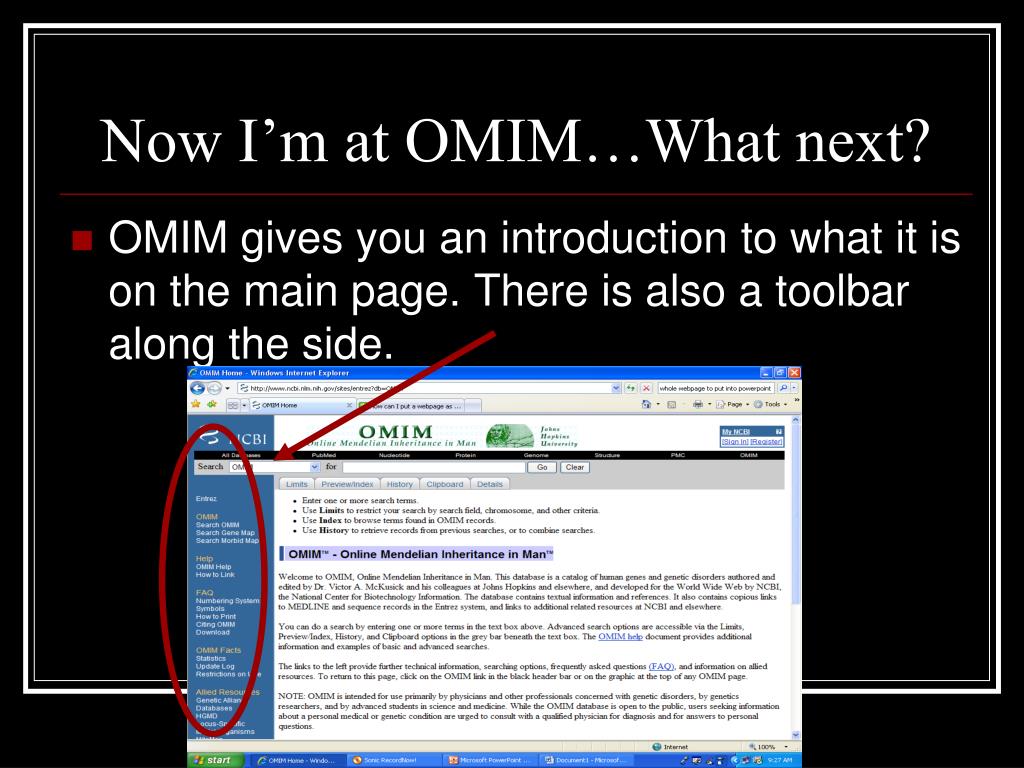 PPT - The Beginner’s Guide To OMIM PowerPoint Presentation, Free ...