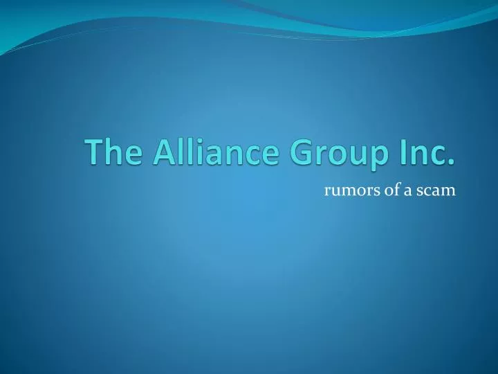 the alliance group inc n.