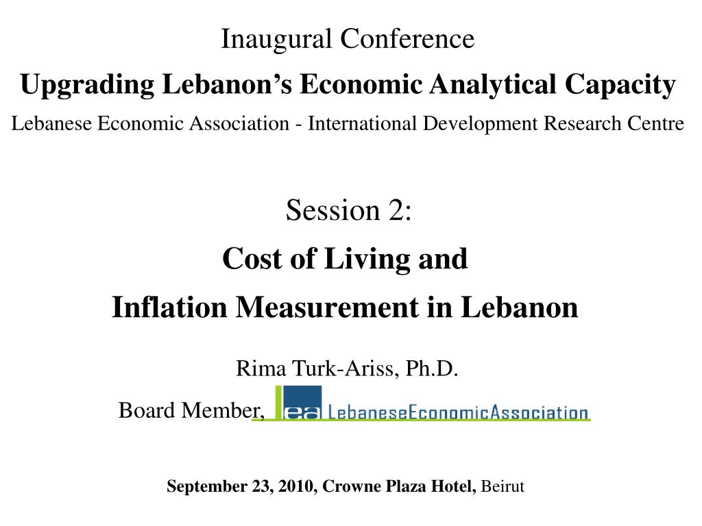 PPT Session 2 Cost of Living and Inflation Measurement in Lebanon