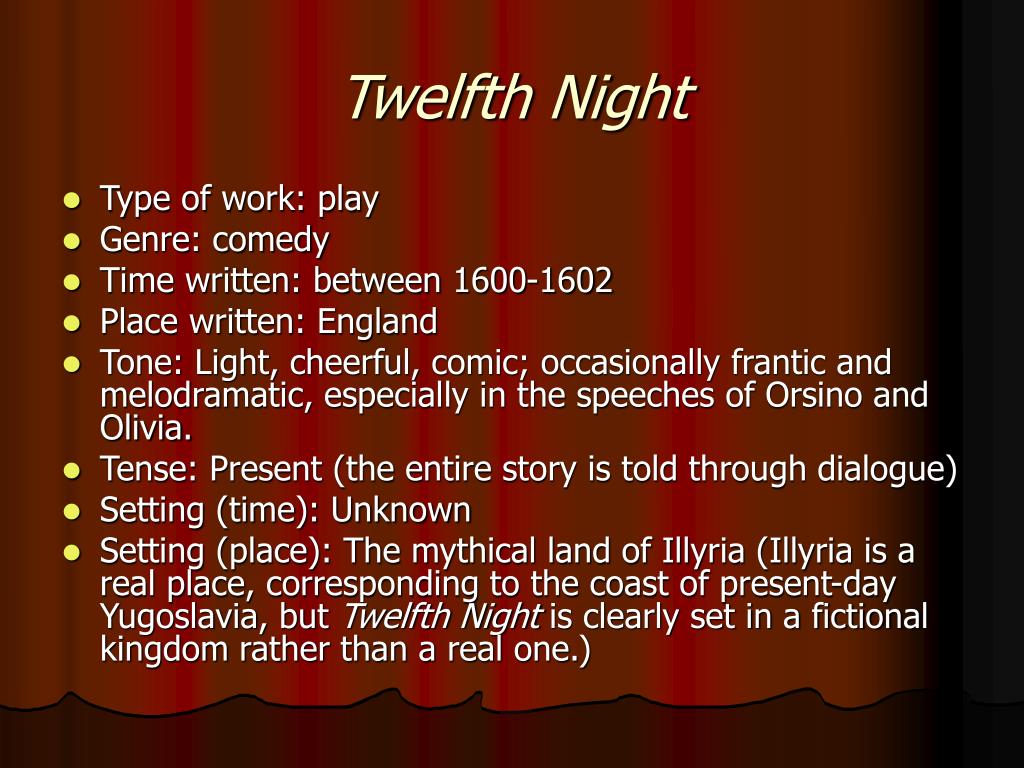 twelfth night powerpoint presentation