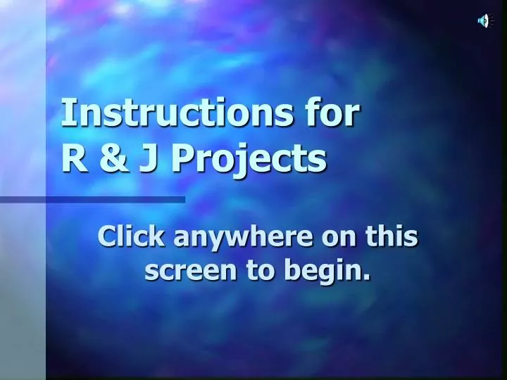 instructions for r j projects n.