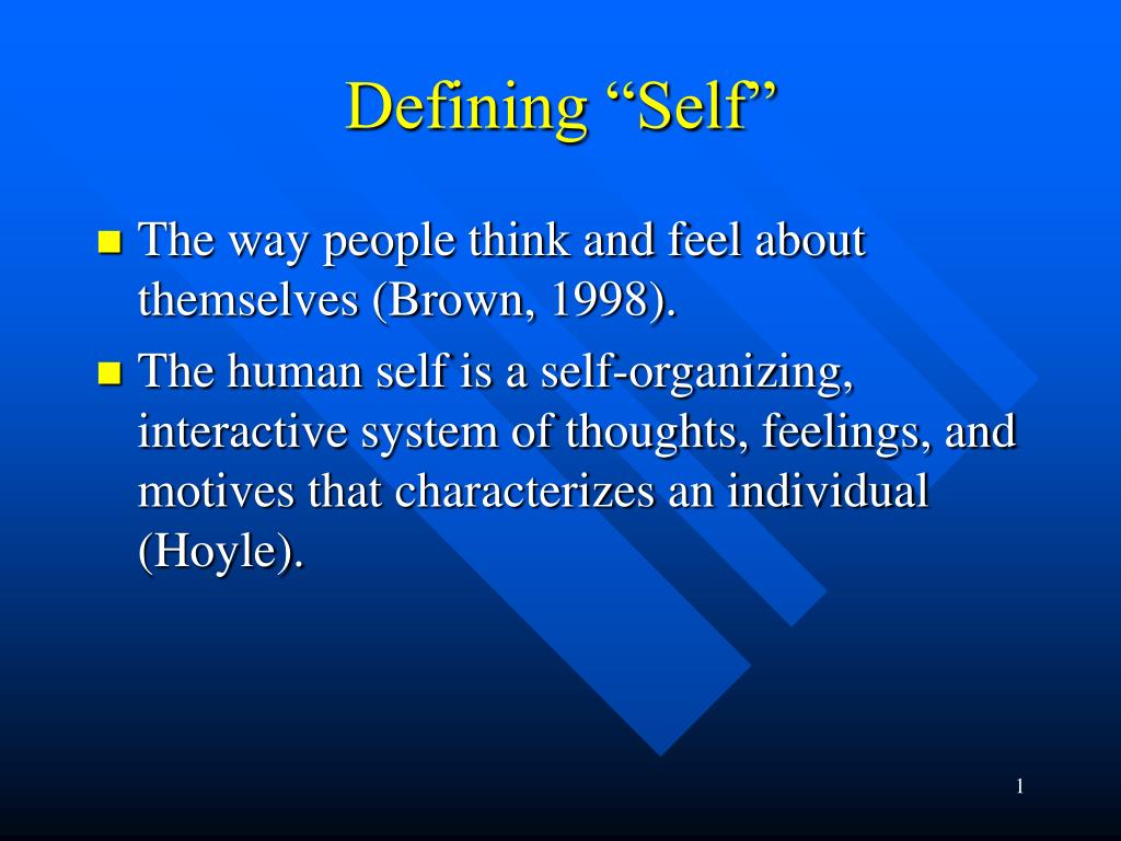 the meaning of self presentation