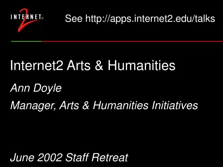 internet2 arts humanities n.