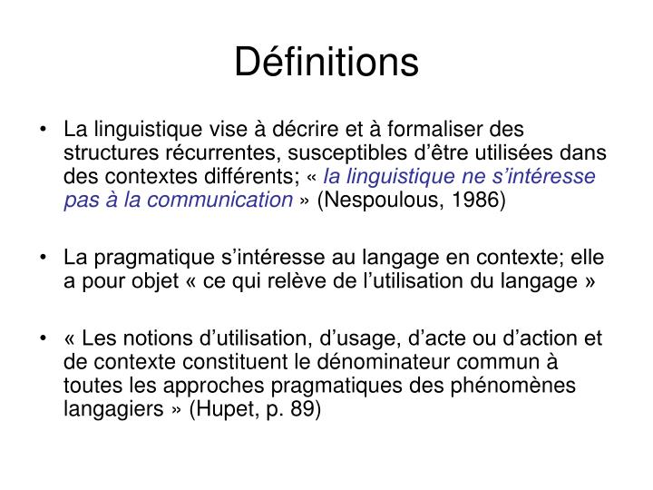 PPT L’évaluation de la pragmatique PowerPoint Presentation ID214424