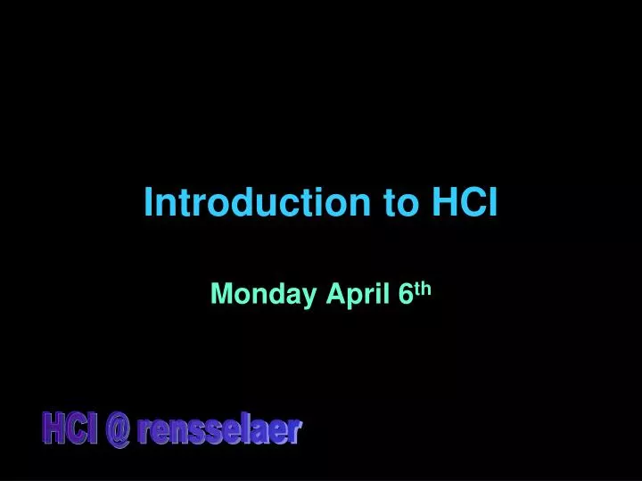 introduction to hci n.
