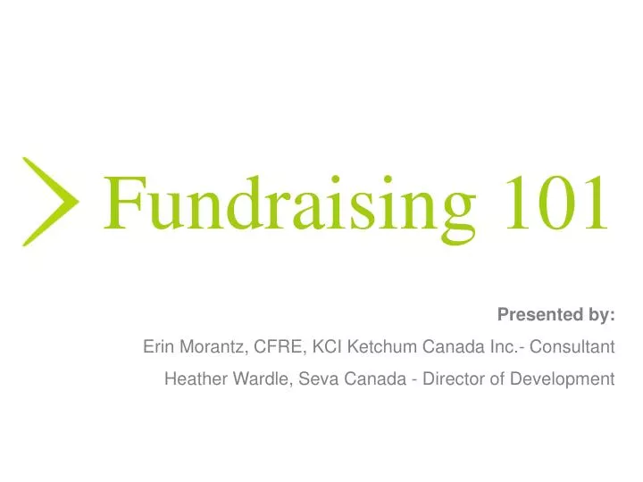 fundraising 101 n.