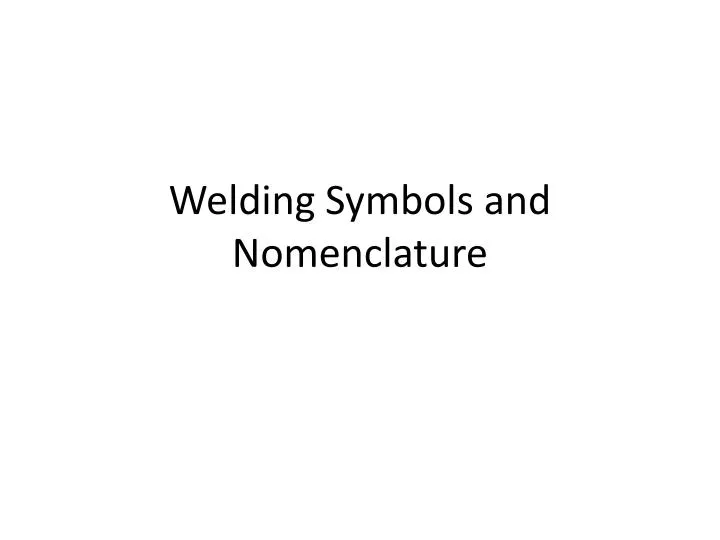 welding symbols and nomenclature n.