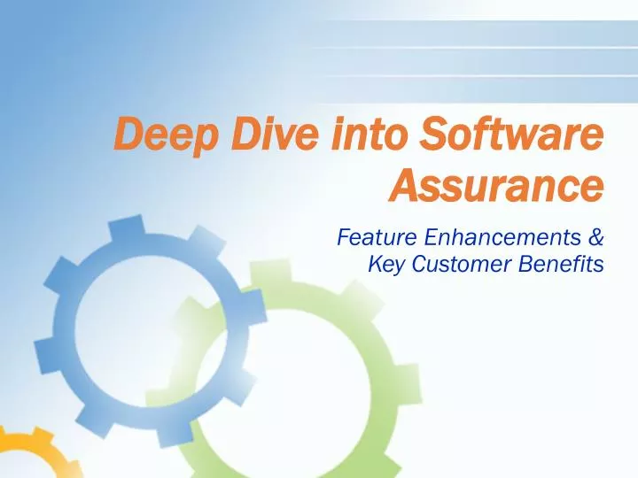 deep dive into software assurance n.