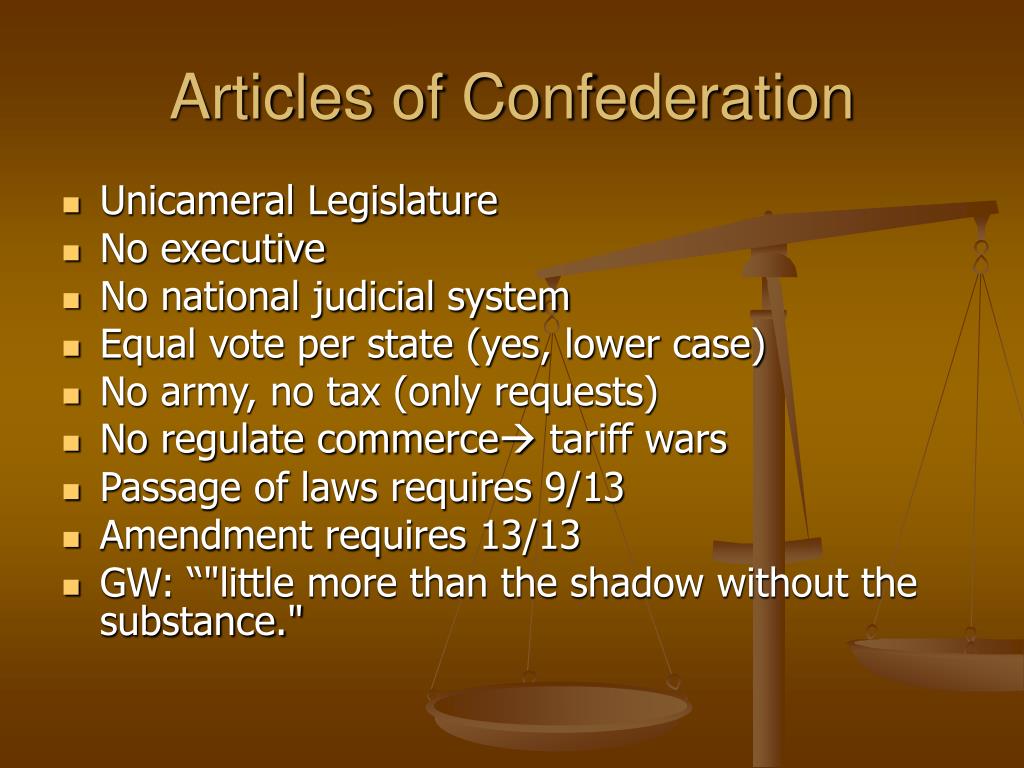 thesis of articles of confederation