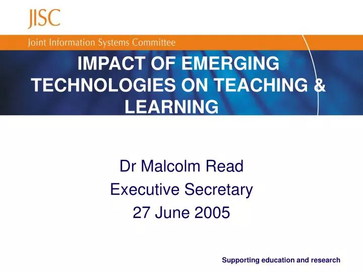 impact of emerging technologies on teaching learning n.