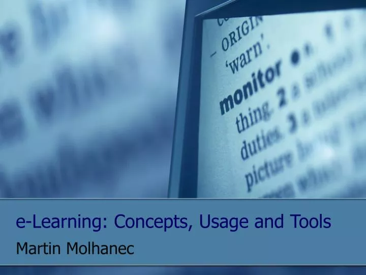 e learning concepts usage and tools n.