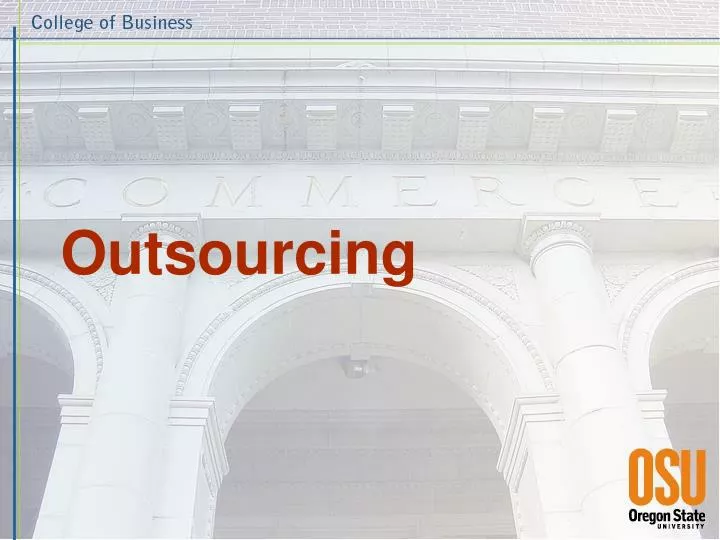 outsourcing n.