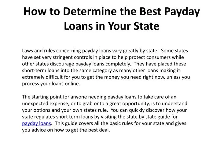 payday lending options with respect to unemployment