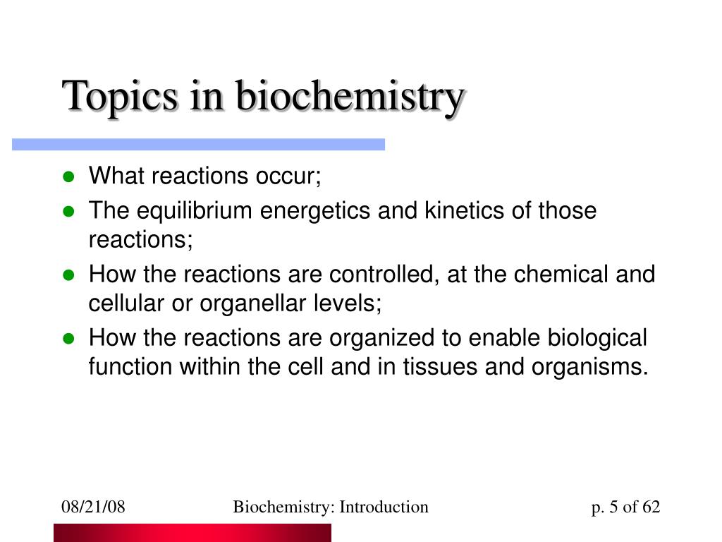 possible thesis topics in biochemistry