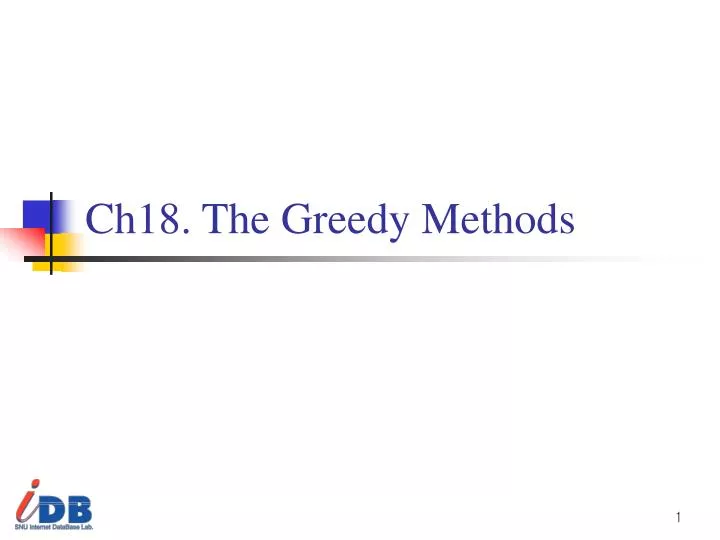 ch18 the greedy methods n.