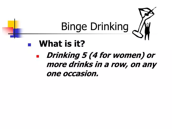 binge drinking n.