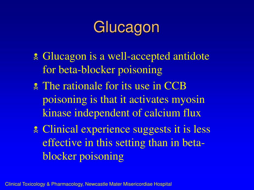 glucagon antidote for beta blocker