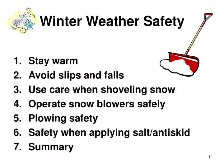 winter weather safety n.