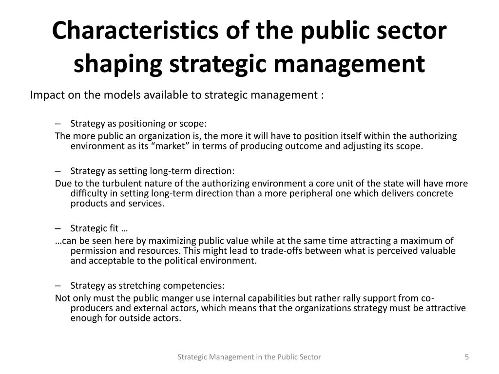 strategic planning model for public sector