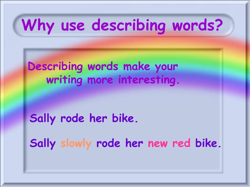 describing words powerpoint presentation