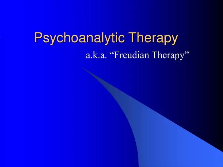 psychoanalytic therapy n.