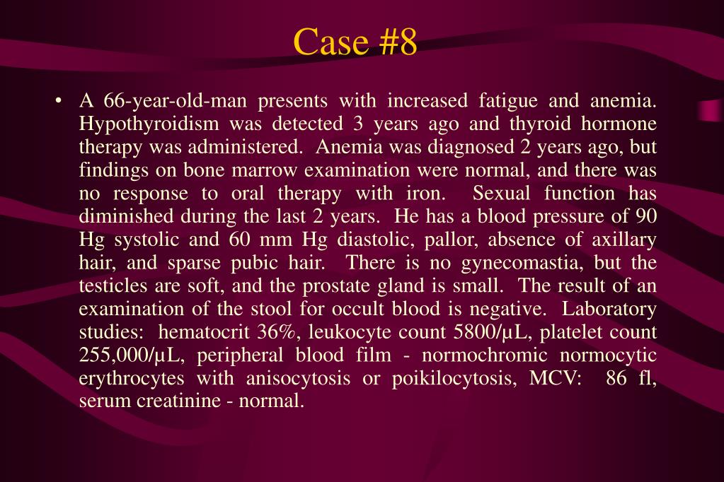 a case study on anemia